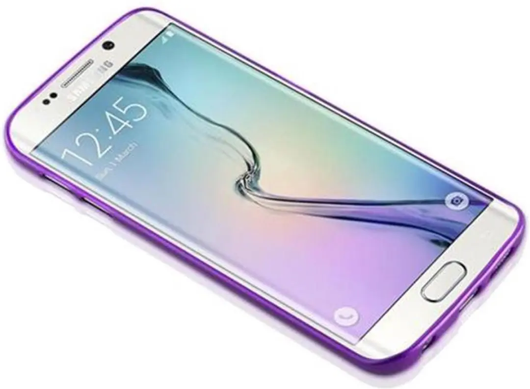 Cadorabo Hoesje geschikt voor Samsung Galaxy S6 EDGE in PAARS