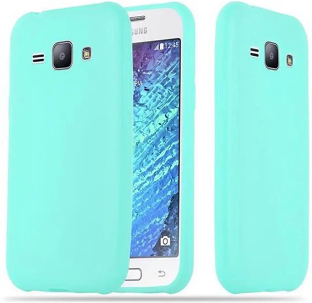 Cadorabo Hoesje geschikt voor Samsung Galaxy J1 2015 in CANDY BLAUW