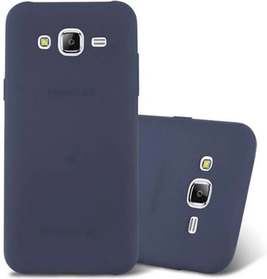 Cadorabo Hoesje geschikt voor Samsung Galaxy J5 2015 in FROST DONKER BLAUW