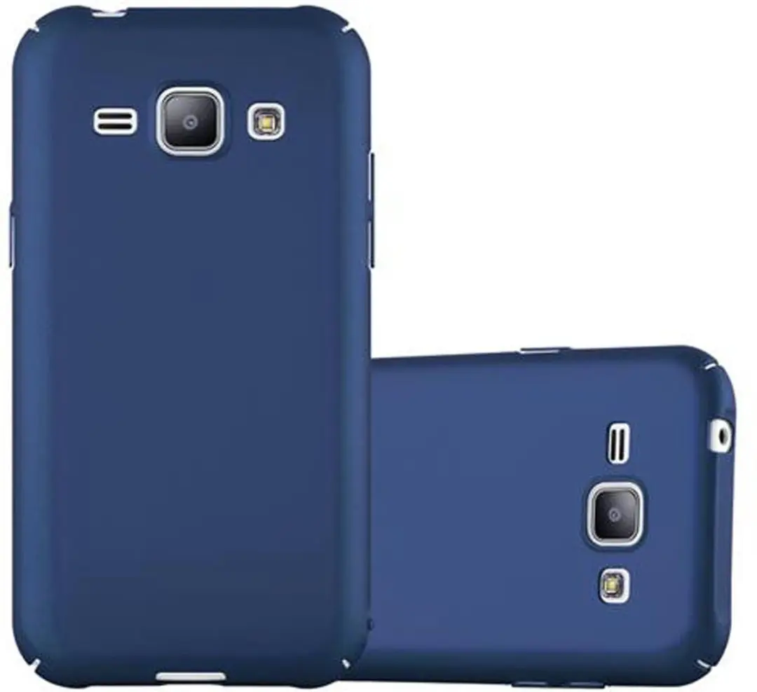 Cadorabo Hoesje geschikt voor Samsung Galaxy J1 2015 in METAAL BLAUW