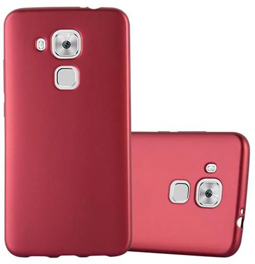 Cadorabo Hoesje geschikt voor Huawei NOVA PLUS in METALLIC ROOD