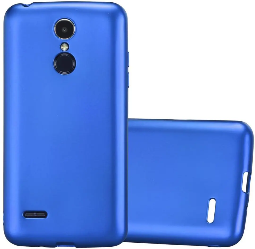 Cadorabo Hoesje geschikt voor LG K8 2017 in METAAL BLAUW - Beschermhoes gemaakt van flexibel TPU silicone Case Cover