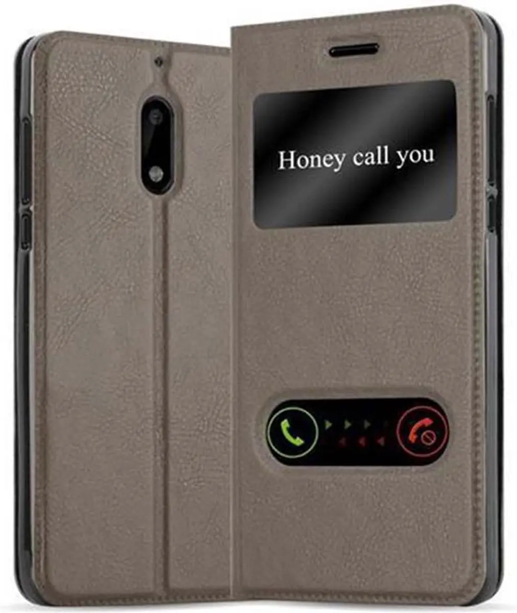 Cadorabo Hoesje geschikt voor Nokia 6 2017 in STEEN BRUIN