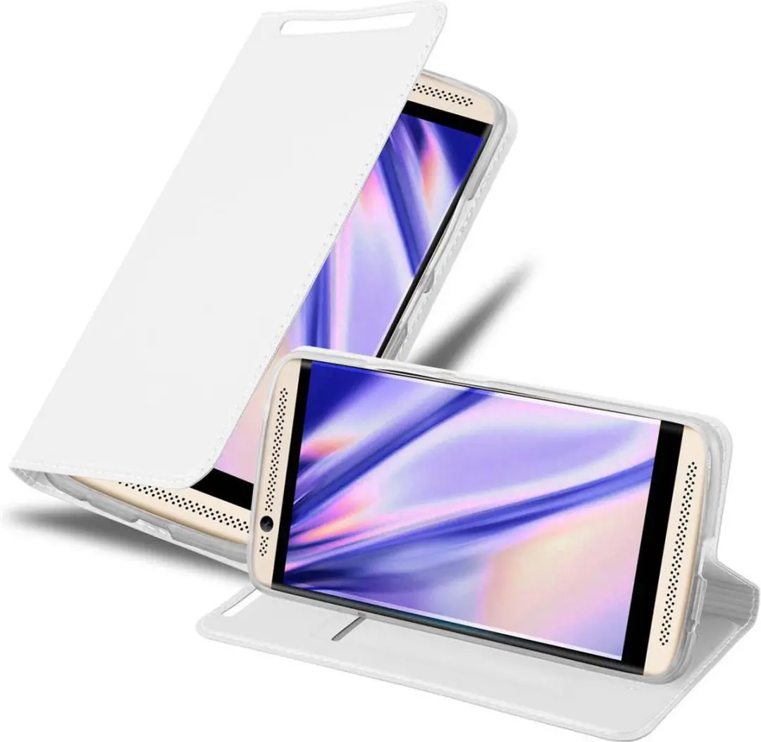Cadorabo Hoesje geschikt voor ZTE Axon 7 in CLASSY ZILVER