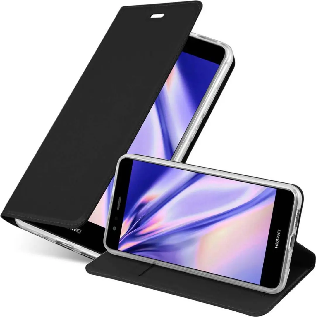 Cadorabo Hoesje geschikt voor Huawei P10 LITE in CLASSY ZWART