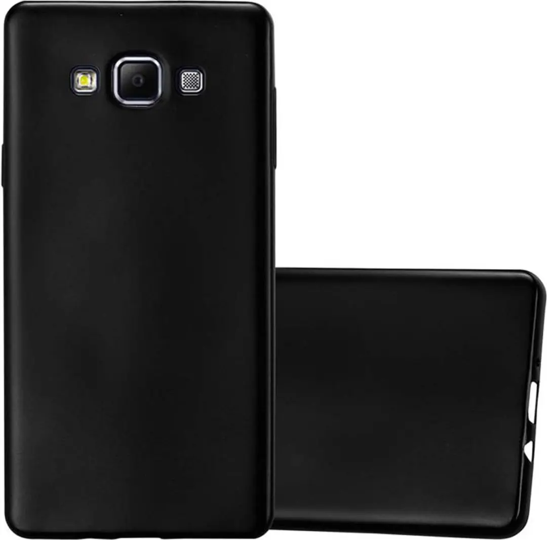 Cadorabo Hoesje geschikt voor Samsung Galaxy A7 2015 in METALLIC ZWART