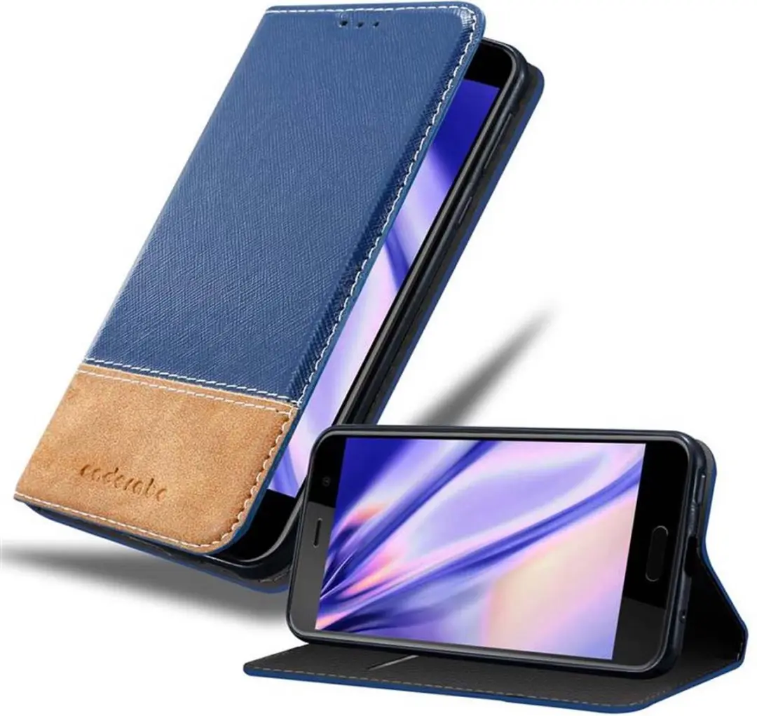 Cadorabo Hoesje geschikt voor HTC U PLAY in DONKERBLAUW BRUIN