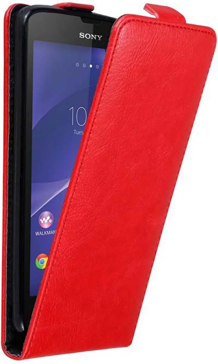 Cadorabo Hoesje geschikt voor Sony Xperia T3 in APPEL ROOD