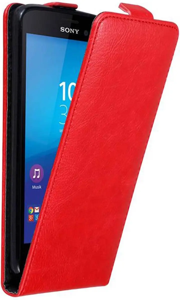 Cadorabo Hoesje geschikt voor Sony Xperia M4 AQUA in APPEL ROOD