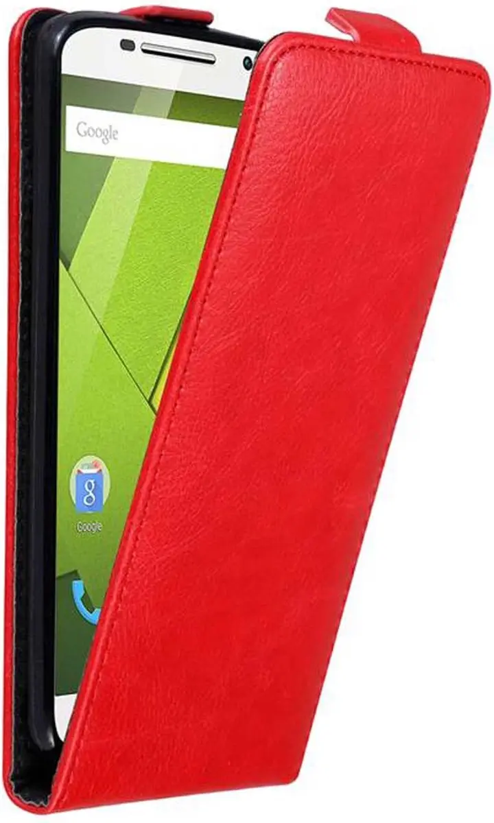 Cadorabo Hoesje geschikt voor Motorola MOTO X PLAY in APPEL ROOD