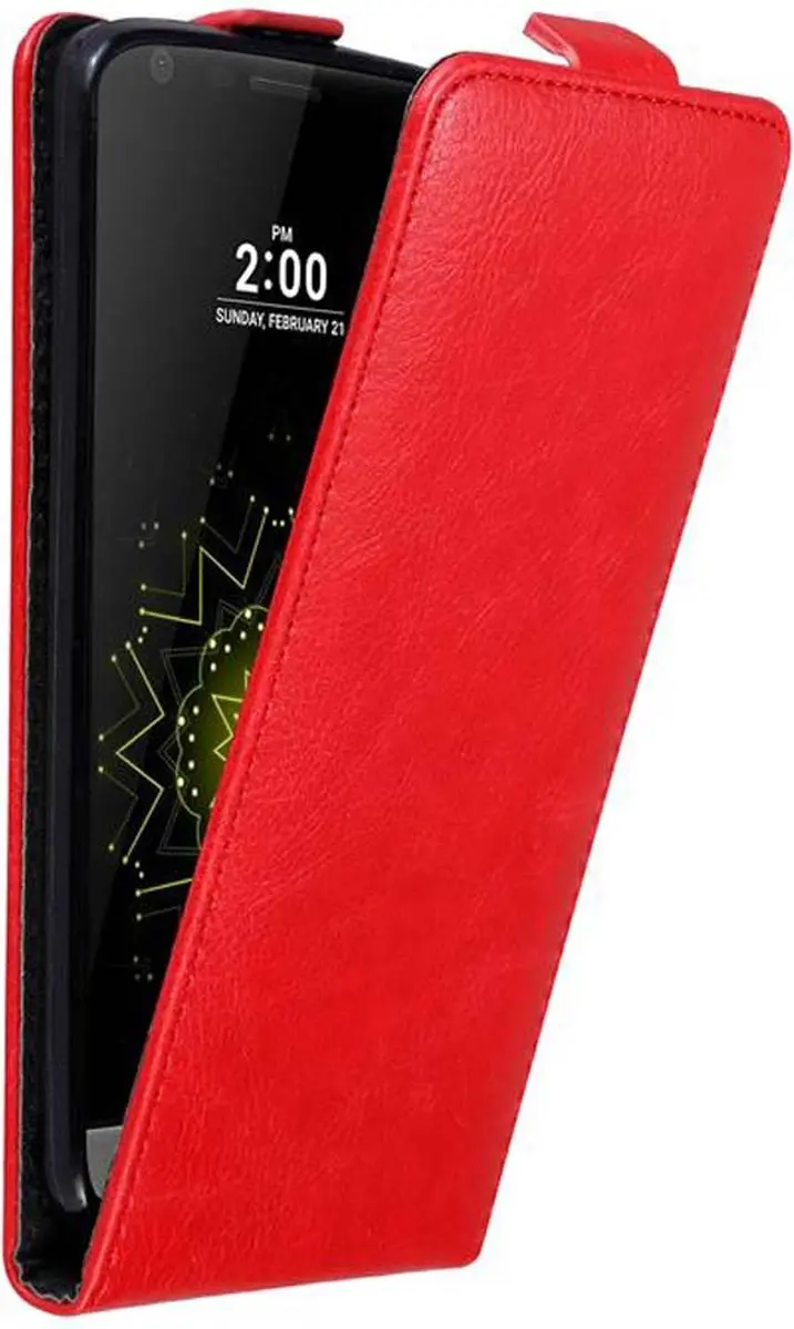 Cadorabo Hoesje geschikt voor LG G5 in APPEL ROOD