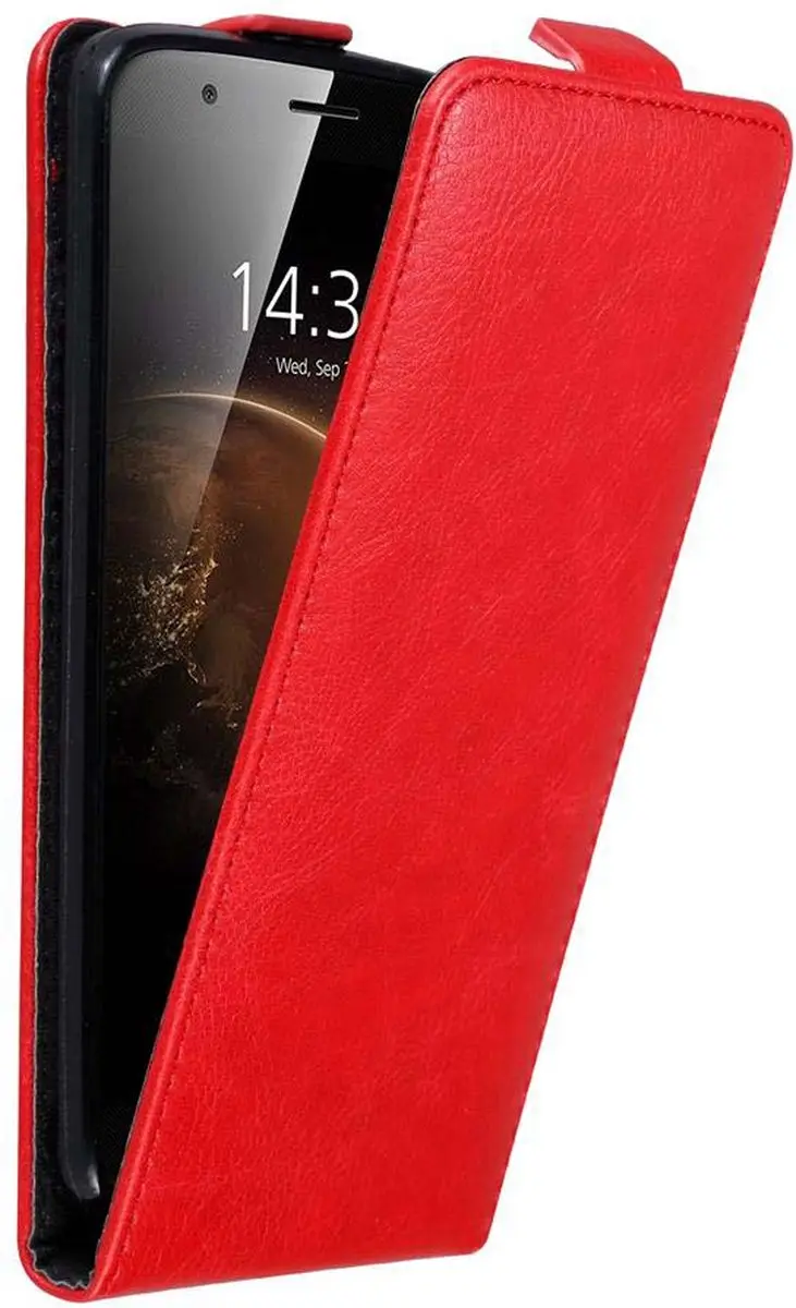 Cadorabo Hoesje geschikt voor Huawei ASCEND G7 PLUS / G8 / GX8 in APPEL ROOD