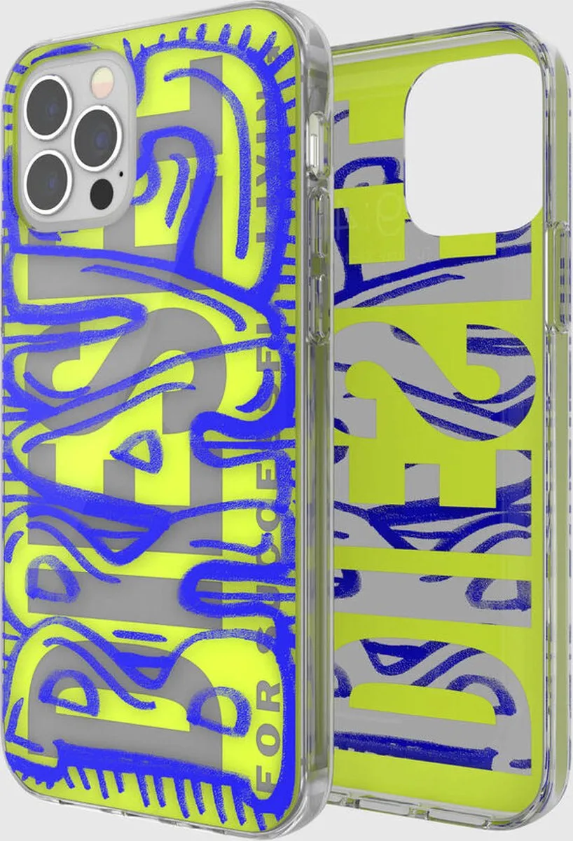 Diesel - Snap Case Clear iPhone 12 / 12 Pro - blauw