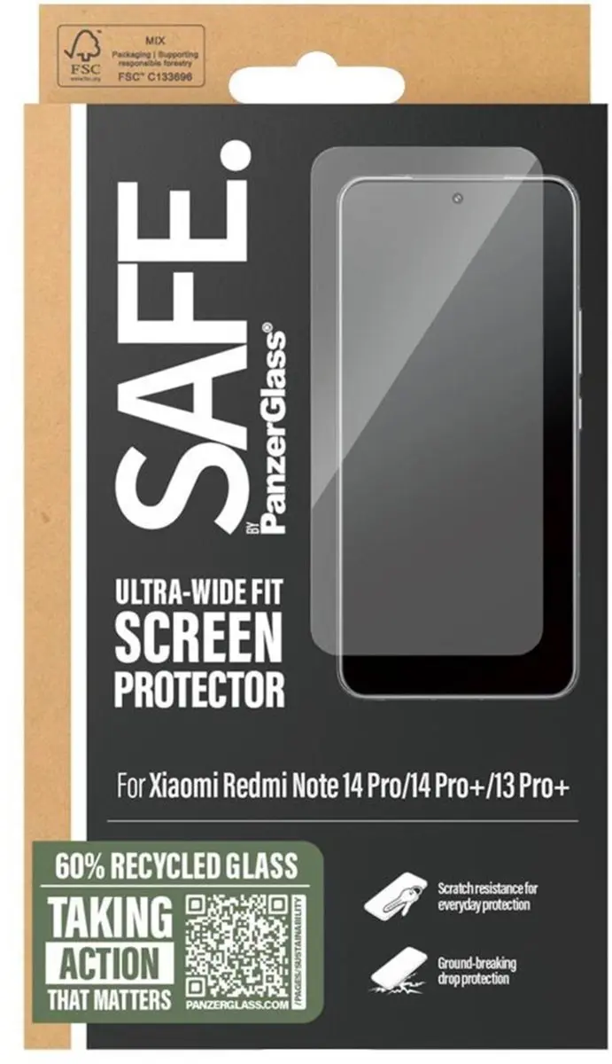 PanzerGlass Ultra-Wide Fit Screenprotector Redmi Note 14 Pro