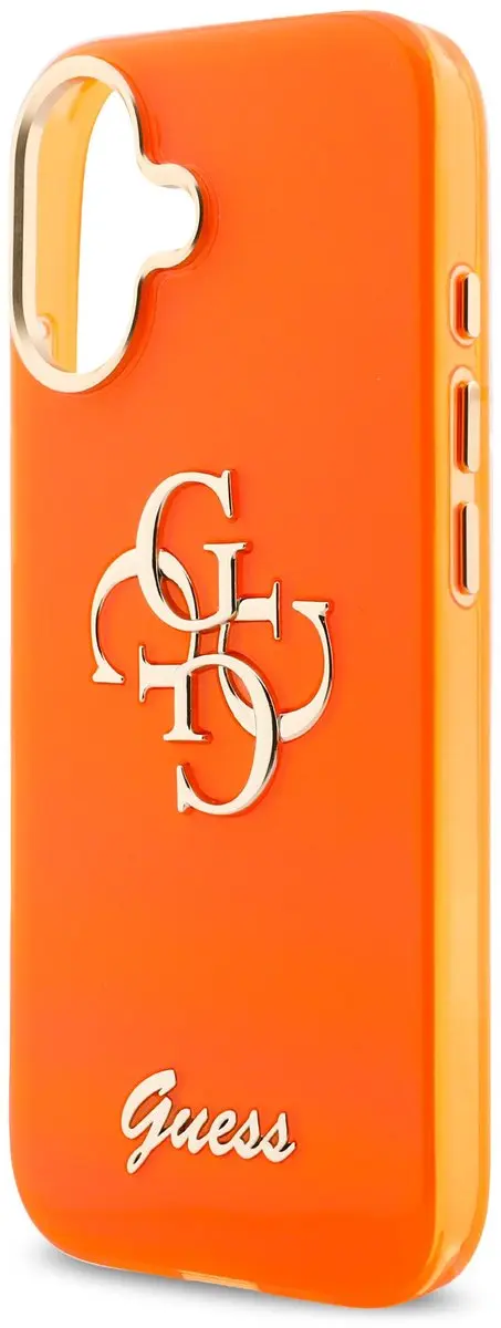 Guess 4G Script Metal Logo Hoesje iPhone 17 - Oranje - afbeelding 4 van 6