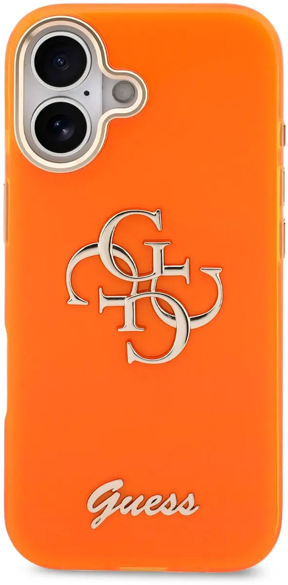 Guess 4G Script Metal Logo Hoesje iPhone 17 - Oranje - afbeelding 5 van 6