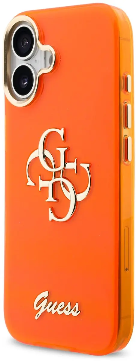 Guess 4G Script Metal Logo Hoesje iPhone 17 - Oranje - afbeelding 2 van 6
