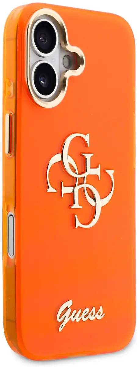 Guess 4G Script Metal Logo Hoesje iPhone 17 - Oranje - afbeelding 6 van 6