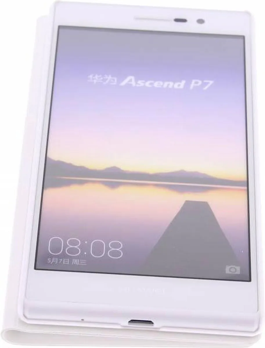 Huawei Ascend P7 Flip Cover - Wit - 51990625