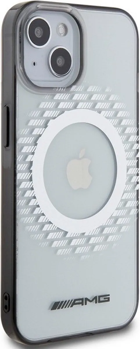 Mercedes-AMG Rhombuses iPhone 15 Hoes - Transparant - MagSafe