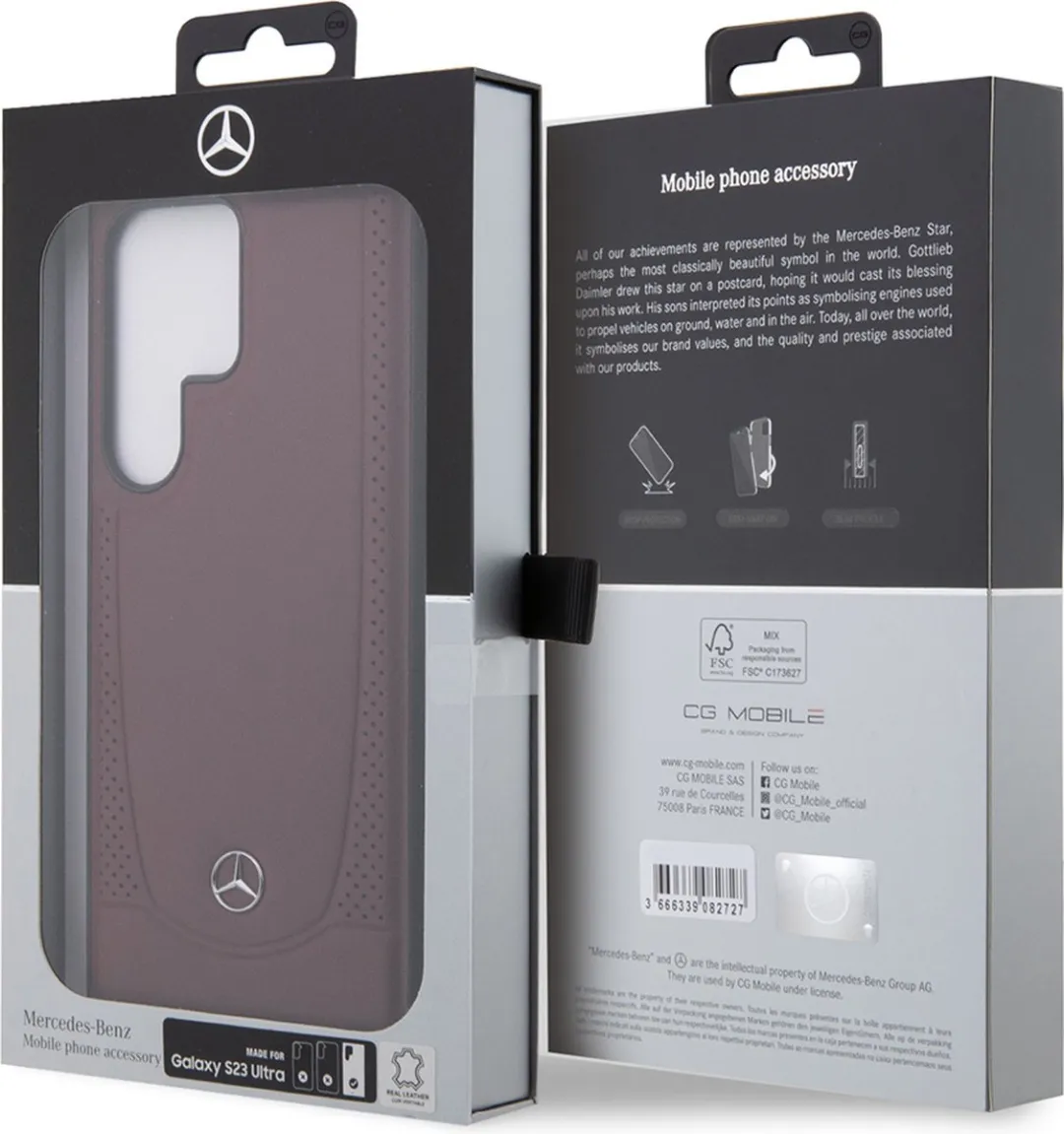 Mercedes-Benz Samsung Galaxy S23 Ultra Hoesje - Rood - afbeelding 6 van 6