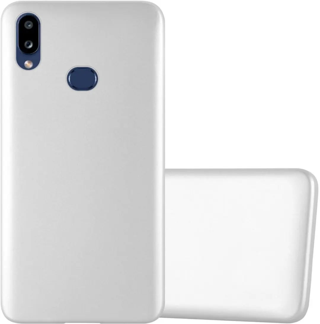 Cadorabo Hoesje geschikt voor Samsung Galaxy A10s / M01s in METALLIC ZILVER - Beschermhoes gemaakt van flexibel TPU silicone Case Cover