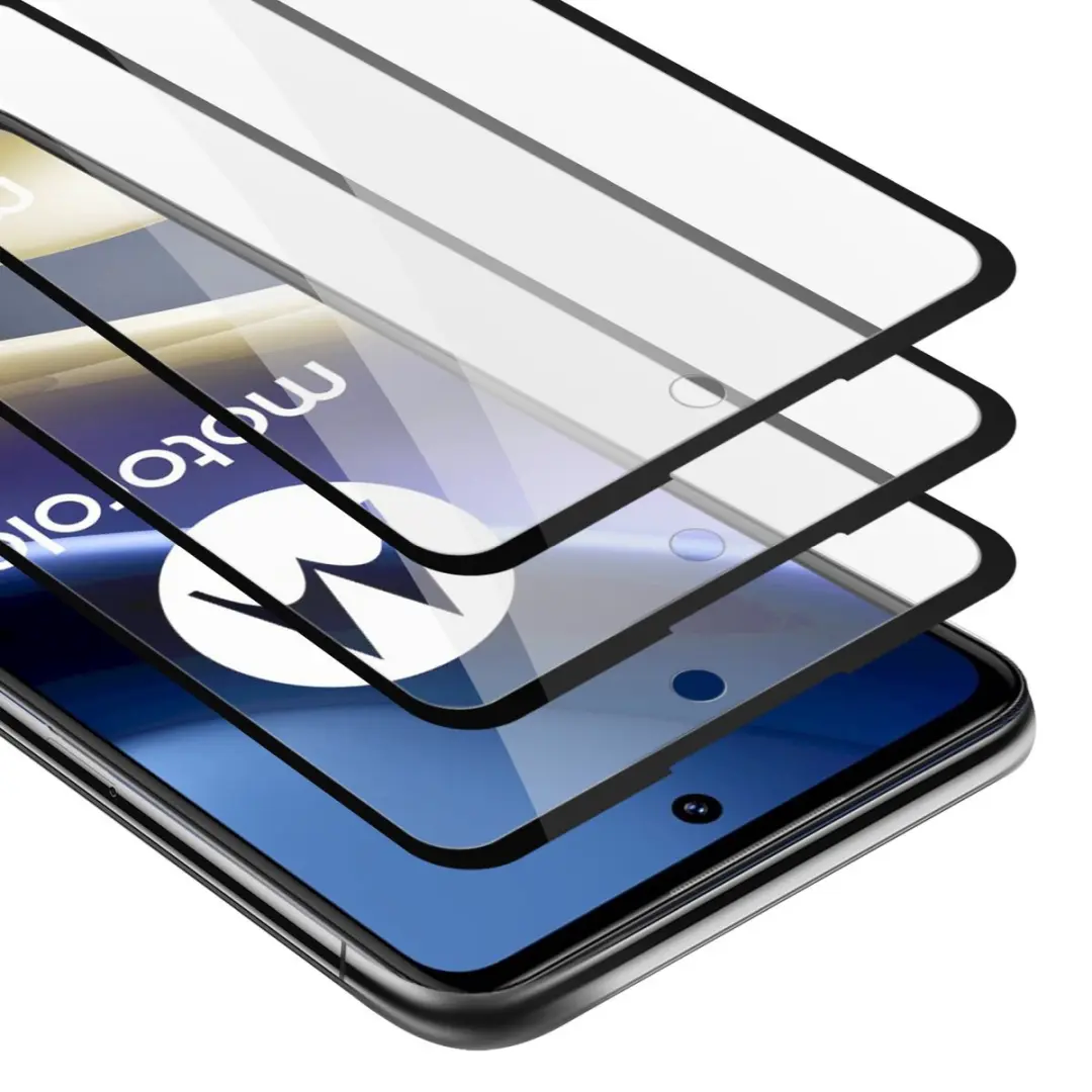 Cadorabo 3x Screenprotector geschikt voor Motorola MOTO G51 5G Volledig scherm p
