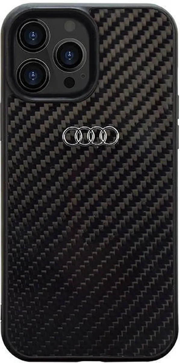 Audi Carbon Fiber Back Case - iPhone 13 Pro - Zwart - afbeelding 5 van 6