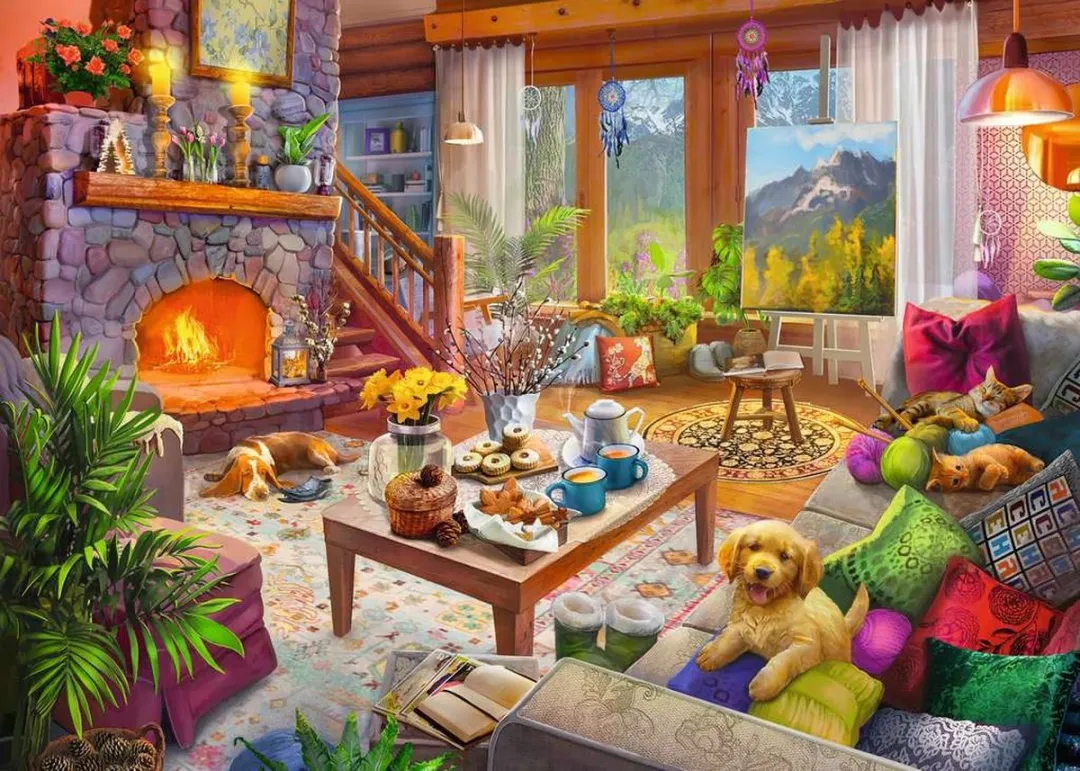 Ravensburger Gezellige Hut Legpuzzel 1000 Stuks - Multicolor