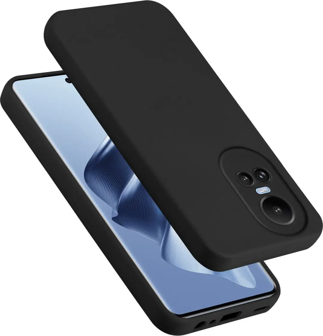 Cadorabo Hoesje geschikt voor OPPO Reno 10 5G / 10 Pro 5G in LIQUID ZWART