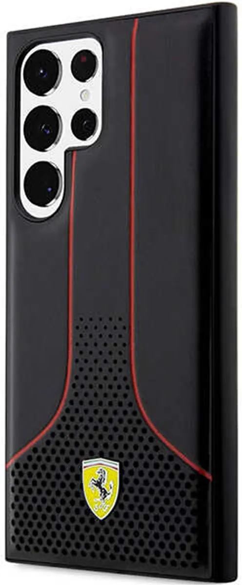 Ferrari Perforated Back Case - Samsung Galaxy S23 Ultra - Zwart - afbeelding 6 van 6