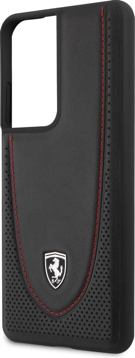 Ferrari Backcover Samsung Galaxy S21 Ultra - Zwart Stitch Line - afbeelding 6 van 6