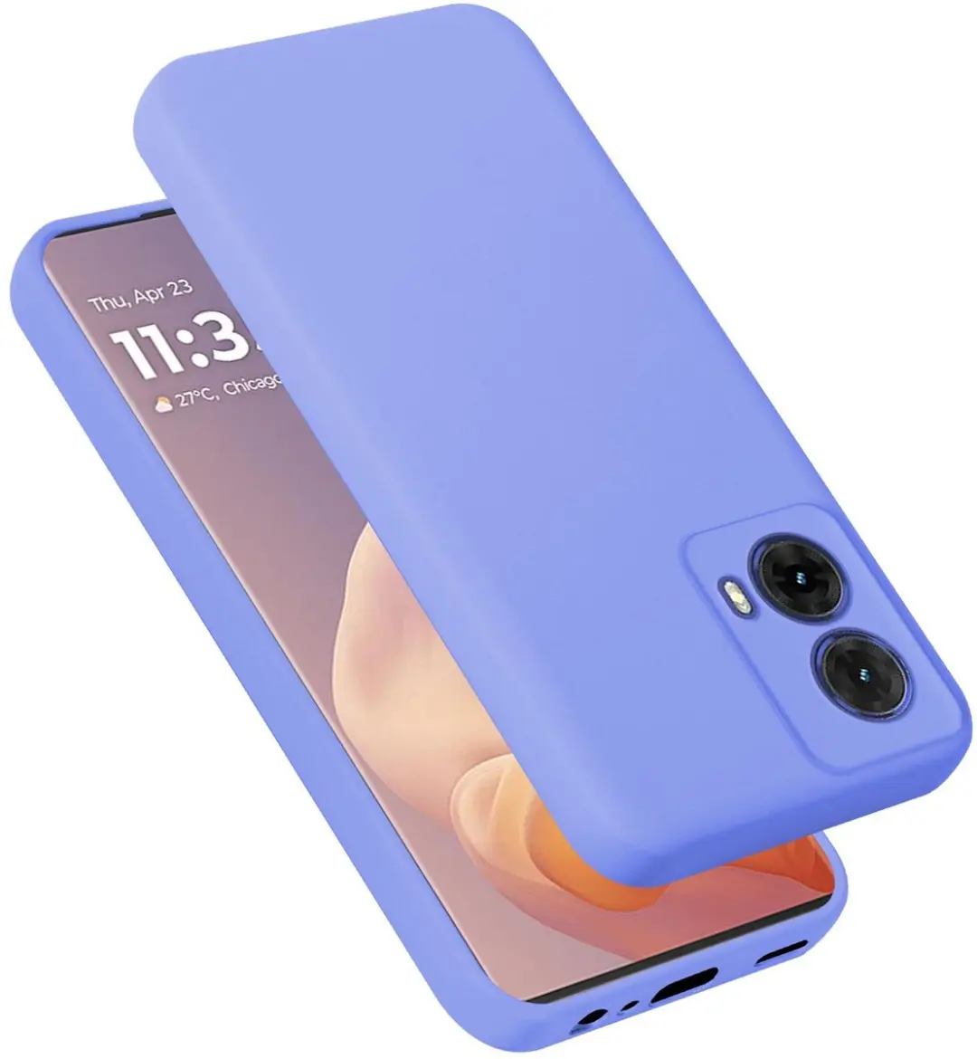 Cadorabo Hoesje geschikt voor Motorola Moto G85 in LIQUID LICHT PAARS
