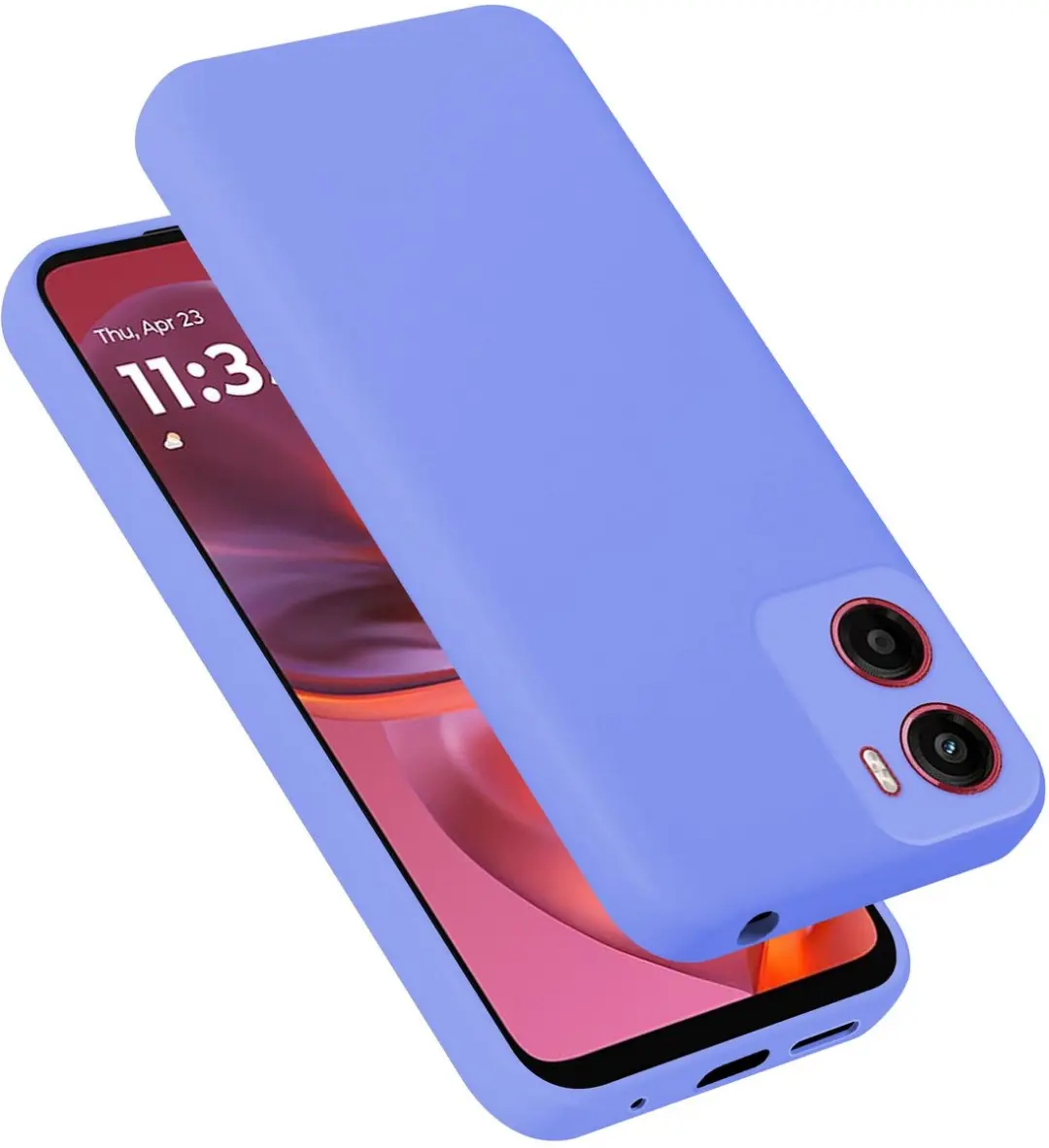 Cadorabo Hoesje geschikt voor Motorola Moto G05 / E15 Case in Liquid Lichte Paar