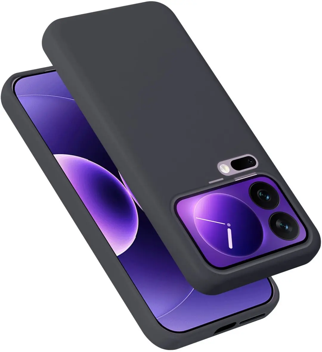 Cadorabo Hoesje geschikt voor Xiaomi 17 Pro Case in Liquid Zwart Beschermhoes ge