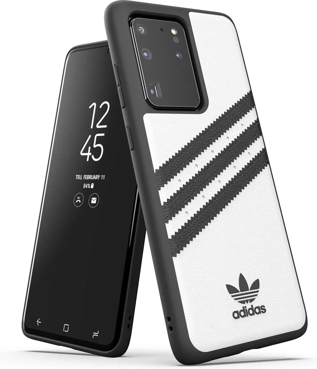 Adidas OR Moulded Case PU Galaxy S20 Ultra - Wit/Zwart