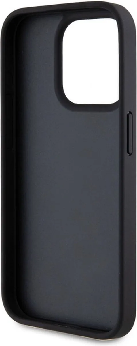 Ferrari Carbon Red Stripe Hoes iPhone 15 Pro - Zwart