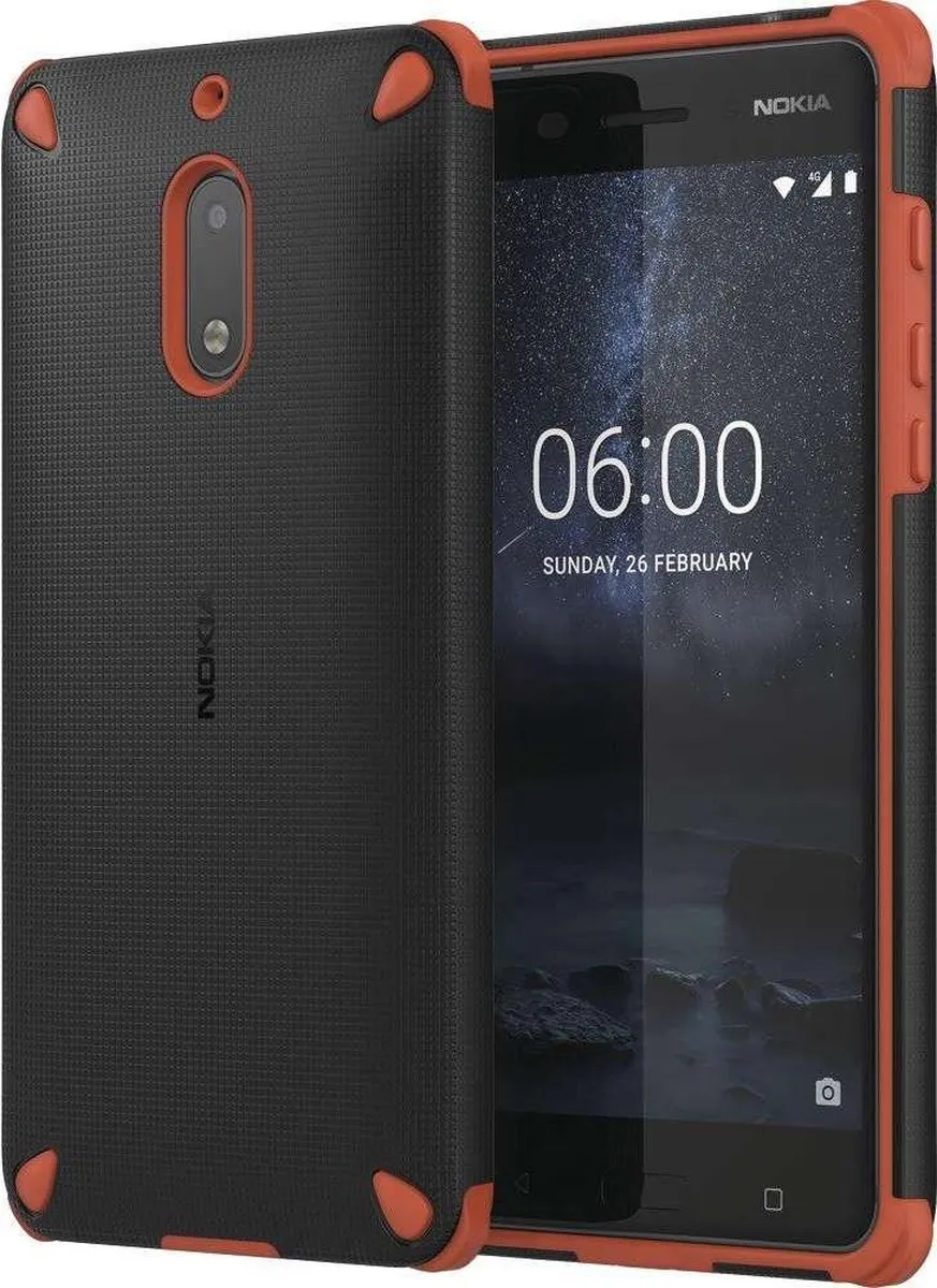 Nokia 6 Rugged Impact Hoes - Oranje - N600403102 - afbeelding 4 van 4