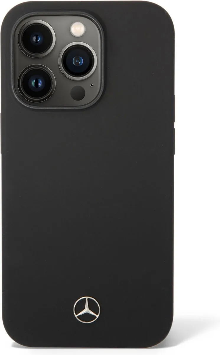 Mercedes-Benz Silicone Backcover iPhone 14 Pro Max 3666339082574 - Zwart