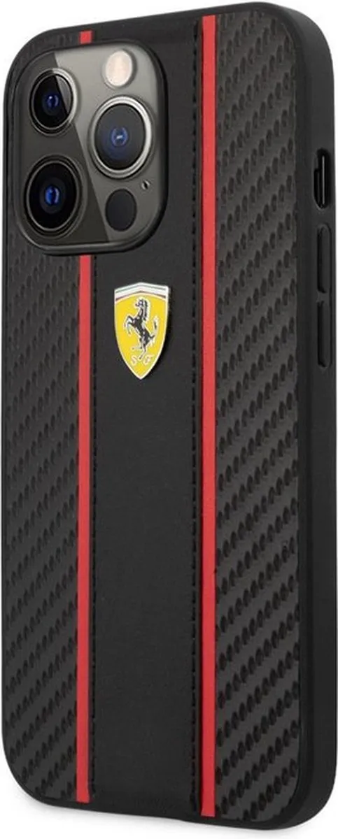Ferrari Stripe Carbon Hoesje iPhone 14 Pro