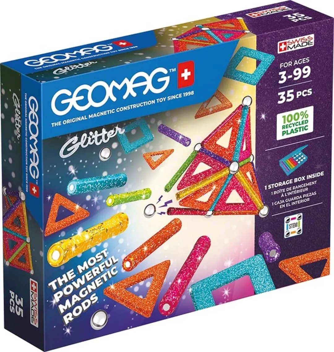 Geomag Glitter Panels - 35 Stuks Multikleur