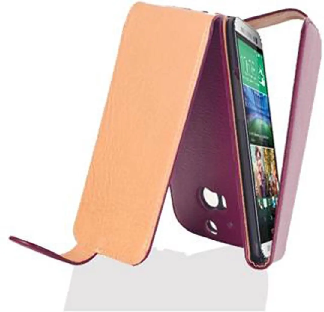 Cadorabo Hoesje geschikt voor HTC ONE M8 in BORDEAUX PAARS