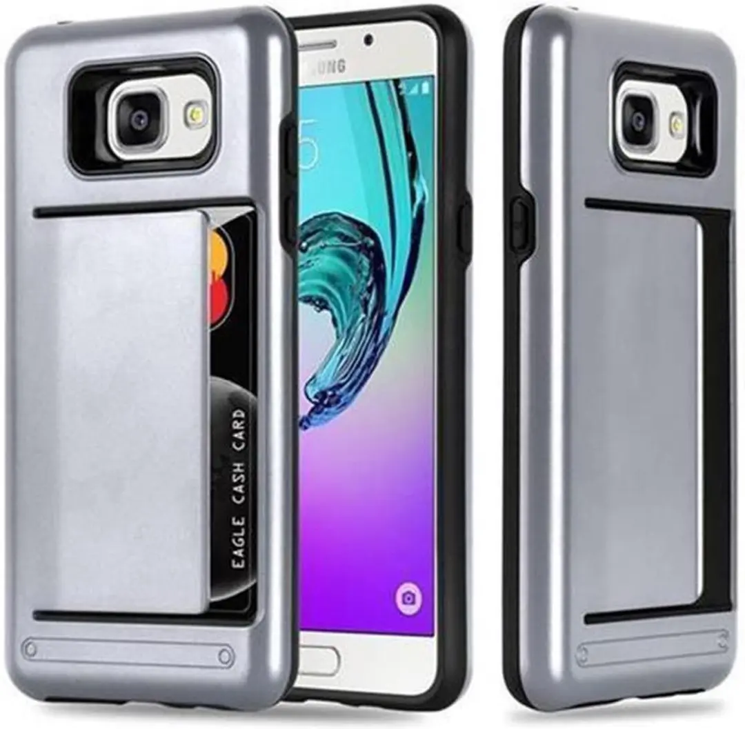 Cadorabo Hoesje geschikt voor Samsung Galaxy A5 2016 in PANTSER ZILVER