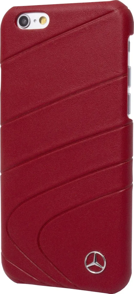Mercedes-Benz Organic Leather Back Case - iPhone 7/8 Plus Rood - afbeelding 2 van 2