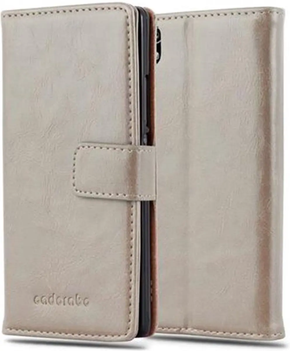 Cadorabo Hoesje geschikt voor Huawei ASCEND P7 in CAPPUCCINO BRUIN