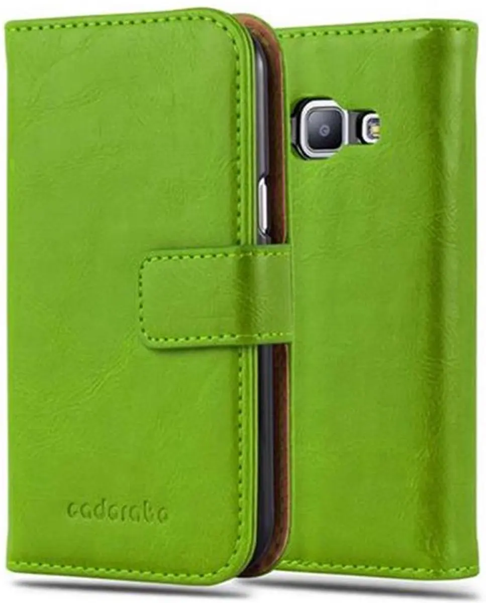 Cadorabo Hoesje geschikt voor Samsung Galaxy J1 2015 in GRAS GROEN