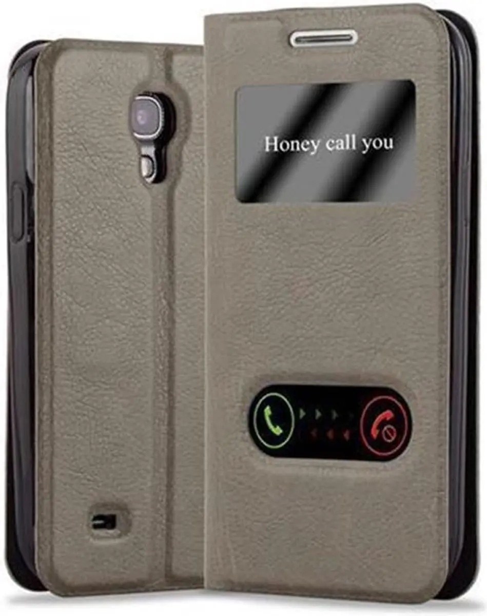 Cadorabo Hoesje geschikt voor Samsung Galaxy S4 in STEEN BRUIN