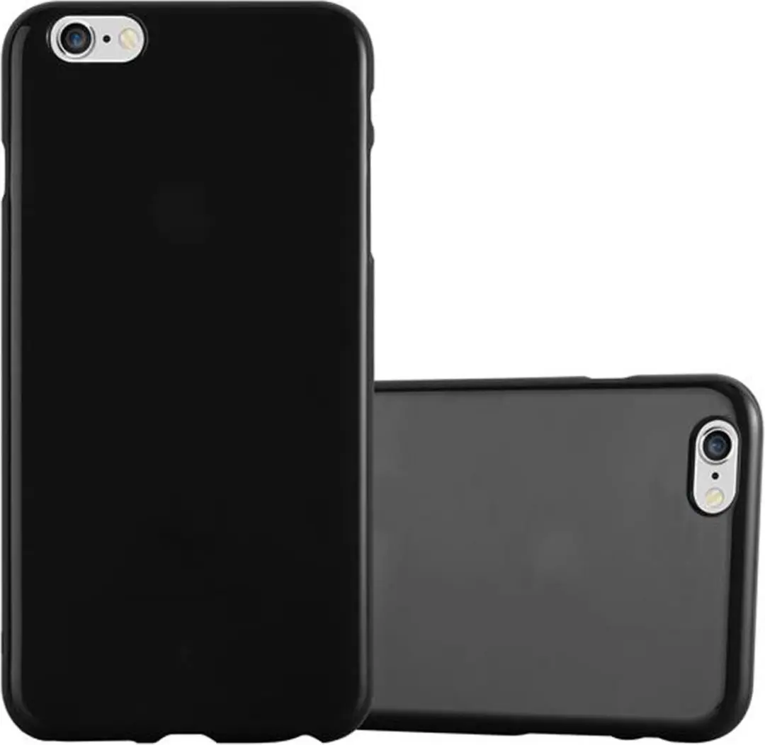 Cadorabo Hoesje geschikt voor Apple iPhone 6 PLUS / 6S PLUS in JELLY ZWART