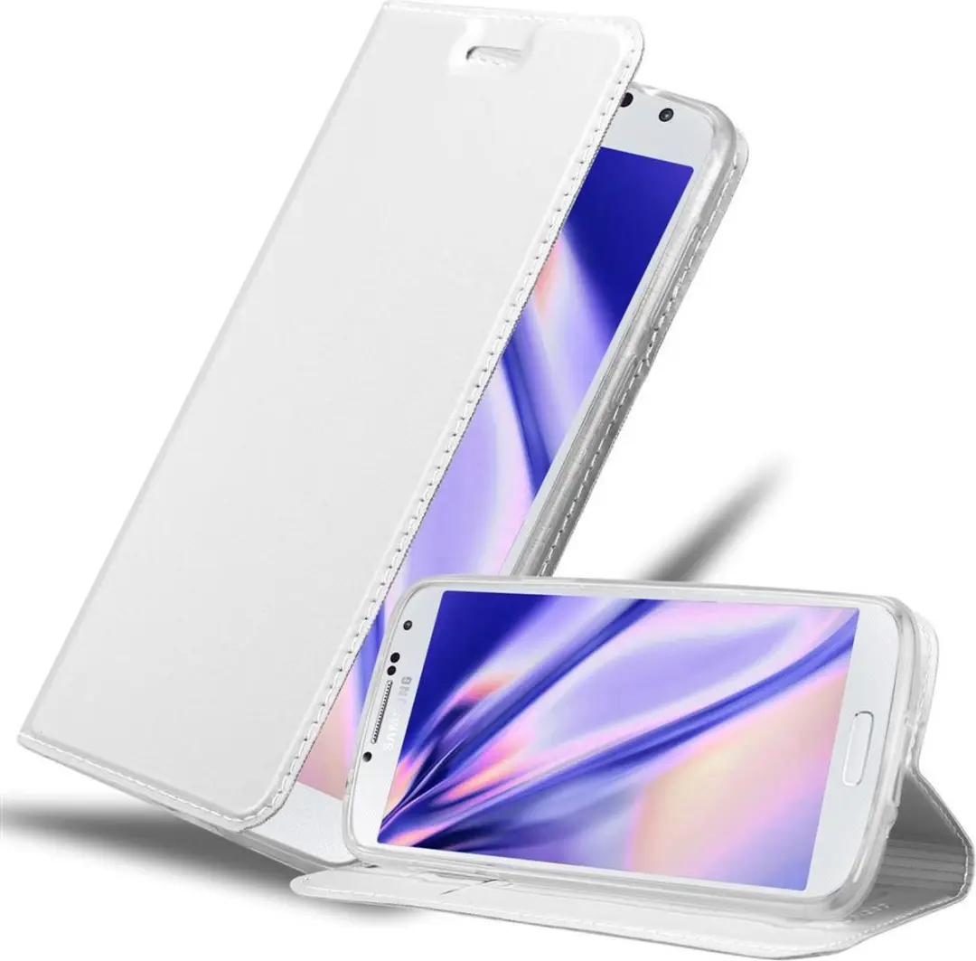 Cadorabo Hoesje geschikt voor Samsung Galaxy S4 in CLASSY ZILVER