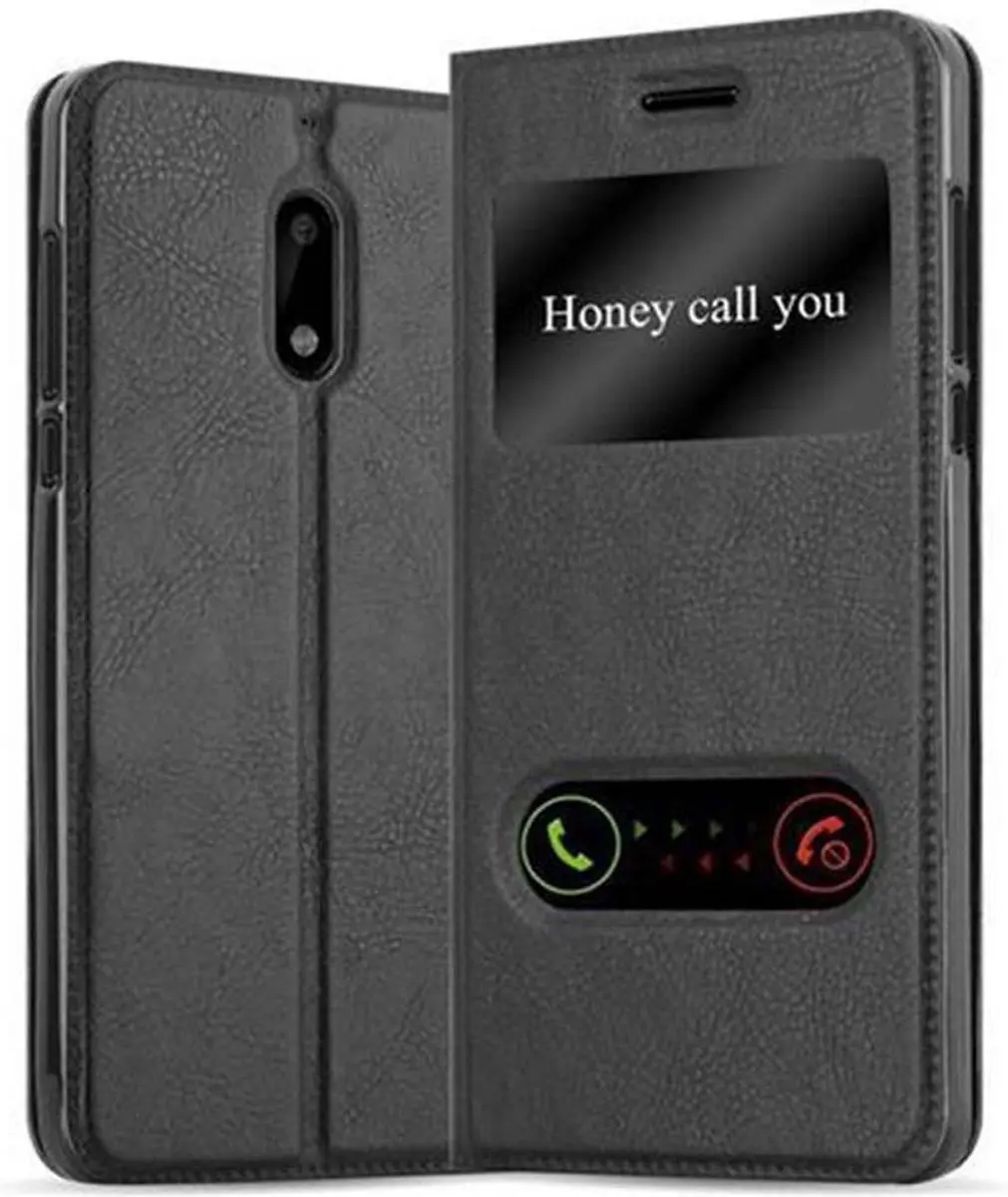 Cadorabo Hoesje geschikt voor Nokia 6 2017 in KOMEET ZWART